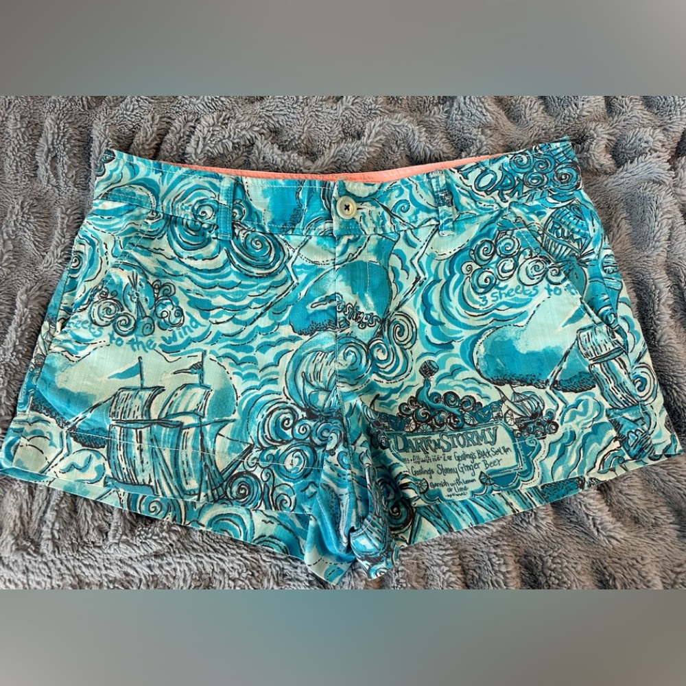 Lilly Pulitzer Dark N Stormy Walsh Shorts 8